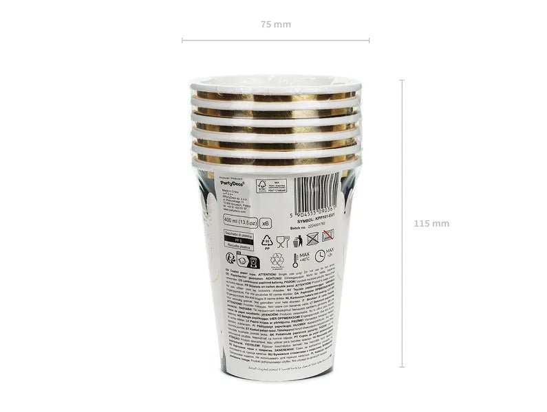 Halloween Bekers Spin 400ml 6st van Partydeco koop je bij Partywinkel