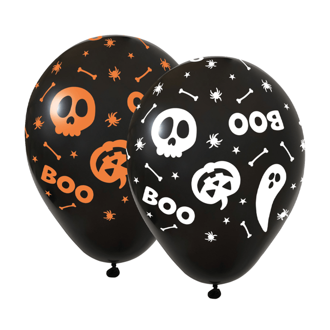Halloween Boo Ballonnen 30cm 6st van WeFiesta koop je bij Partywinkel