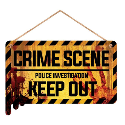 Halloween Deurbord Crime Scene 35cm van Fiestas Guirca koop je bij Partywinkel