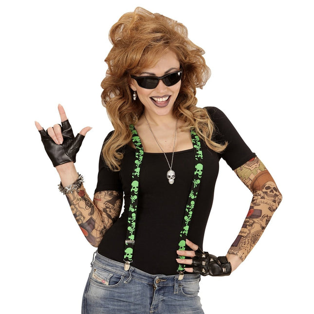 Halloween Bretels Schedels van Widmann koop je bij Partywinkel