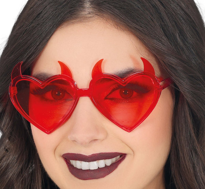 Halloween Bril Rood Duivel van Fiestas Guirca koop je bij Partywinkel