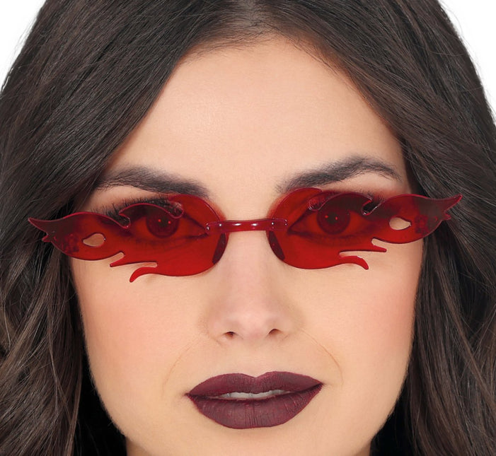 Halloween Bril Rood Vuur van Fiestas Guirca koop je bij Partywinkel
