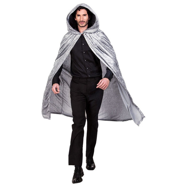 Halloween Cape Grijs 1,7m van Boland koop je bij Partywinkel