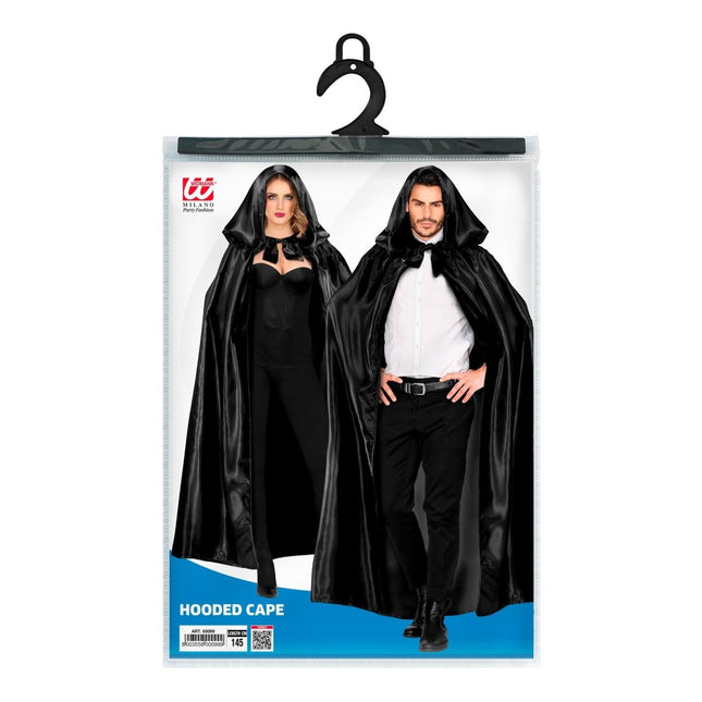 Halloween Cape Zwart 1,52m van Widmann koop je bij Partywinkel