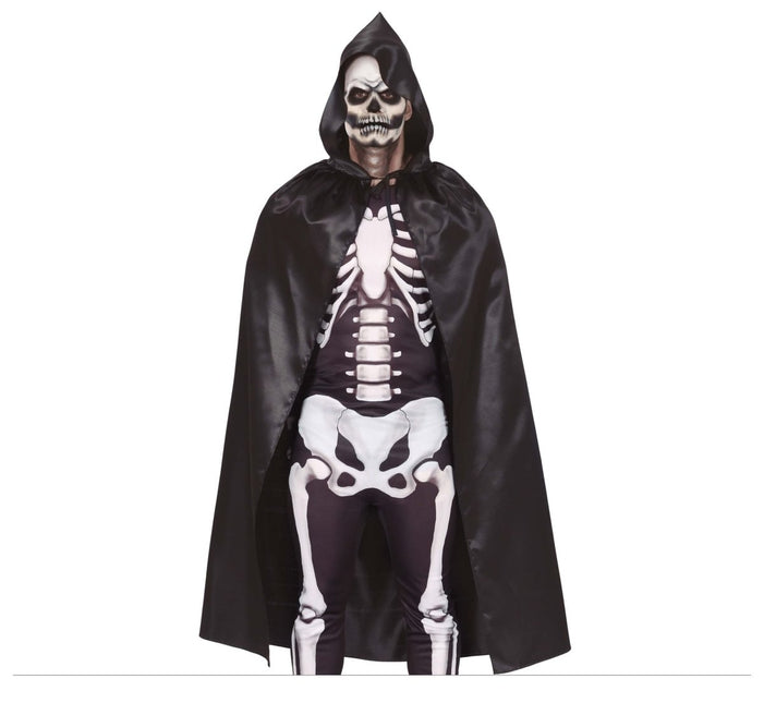 Halloween Cape Zwart Glanzend 1,2m van Fiestas Guirca koop je bij Partywinkel