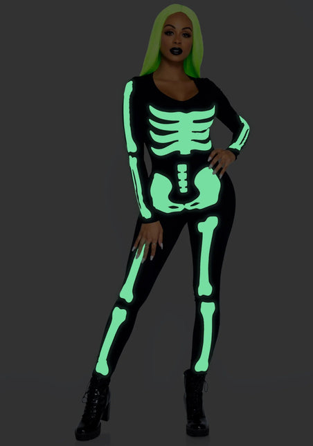 Halloween Catsuit Dames Glow In The Dark Leg Avenue van Leg Avenue koop je bij Partywinkel