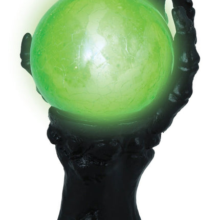 Halloween Decoratie Hand Met Kristallen Bol En Licht 14,5cm van Fiestas Guirca koop je bij Partywinkel