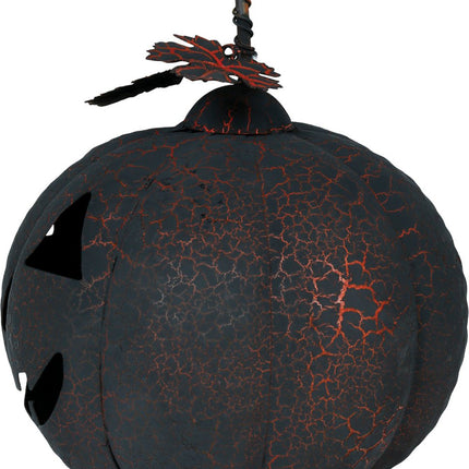 Halloween Decoratie Metalen Pompoen Met Licht 20cm van Fiestas Guirca koop je bij Partywinkel
