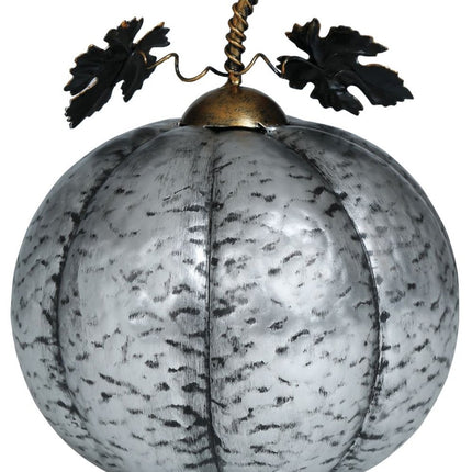 Halloween Decoratie Zilver Pompoen Met Licht 16cm van Fiestas Guirca koop je bij Partywinkel