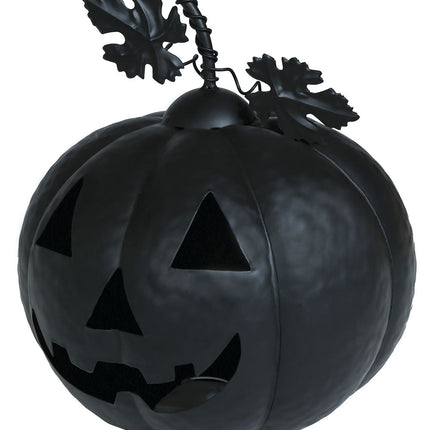 Halloween Decoratie Zwart Pompoen Met Licht 16cm van Fiestas Guirca koop je bij Partywinkel