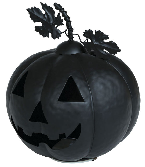 Halloween Decoratie Zwart Pompoen Met Licht 16cm van Fiestas Guirca koop je bij Partywinkel
