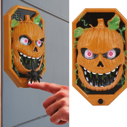 Halloween Deurbel Pompoen Met Licht, Geluid En Beweging van Fiestas Guirca koop je bij Partywinkel