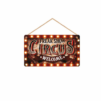 Halloween Deurbord Freak Show 35cm van Fiestas Guirca koop je bij Partywinkel