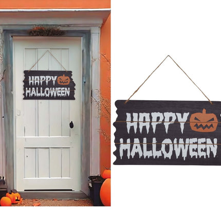 Halloween Deurbord Happy Halloween 34cm van Fiestas Guirca koop je bij Partywinkel