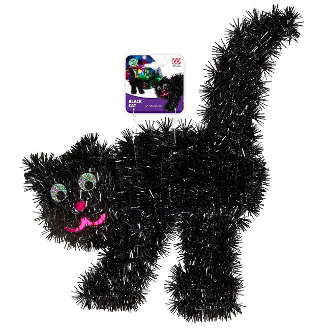 Halloween Deurbord Zwarte Kat 36cm van Widmann koop je bij Partywinkel