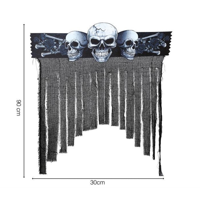 Halloween Deurgordijn Skelet van Fiestas Guirca koop je bij Partywinkel