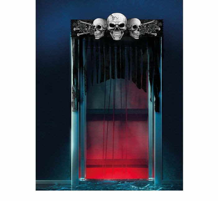 Halloween Deurgordijn Skelet van Fiestas Guirca koop je bij Partywinkel