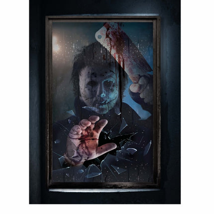 Halloween Deurposter Bijl 120cm x 80cm van Fiestas Guirca koop je bij Partywinkel