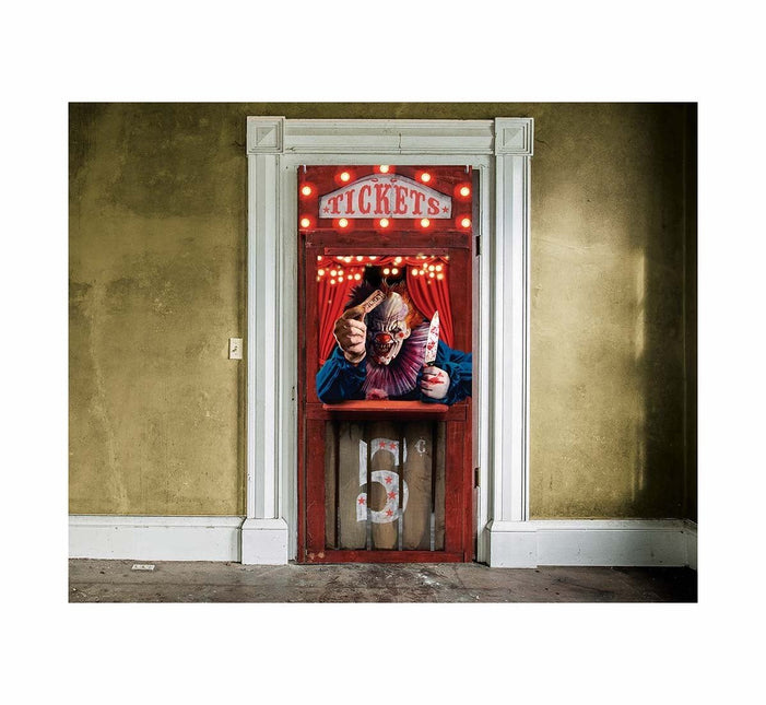 Halloween Deurposter Horror Clown 120cm x 79cm van Fiestas Guirca koop je bij Partywinkel