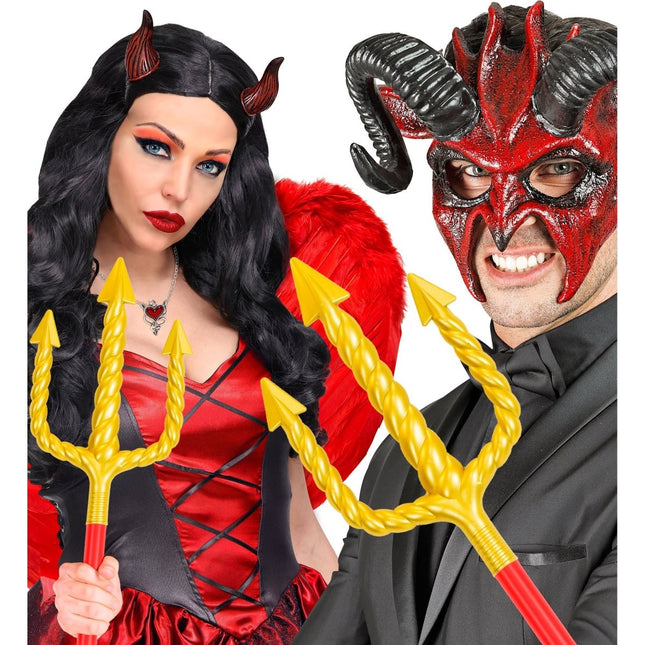 Halloween Drietand Rood Goud 1,38m van Widmann koop je bij Partywinkel