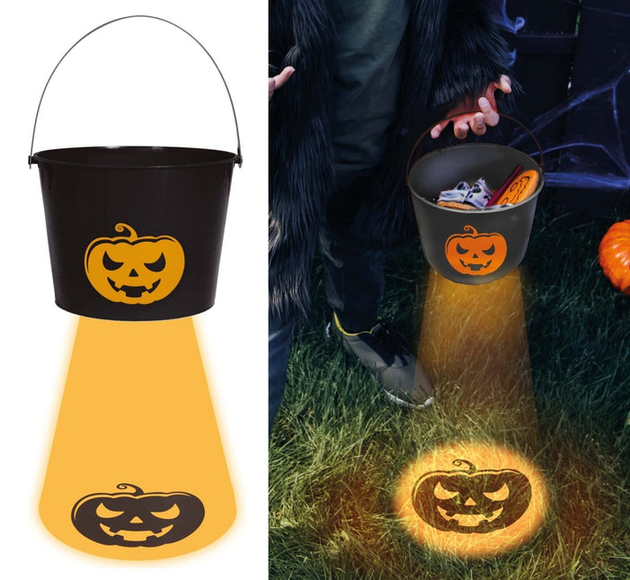 Halloween Emmer Pompoen Met Licht 20cm van Fiestas Guirca koop je bij Partywinkel