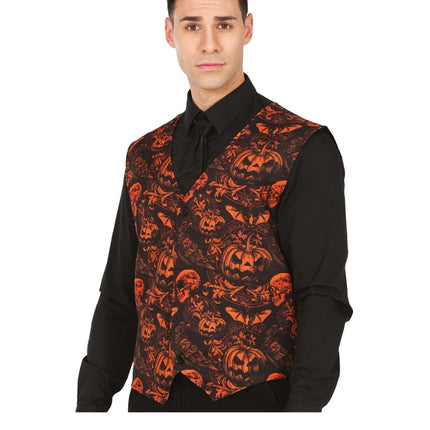 Halloween Gilet Heren Pompoenen van Fiestas Guirca koop je bij Partywinkel