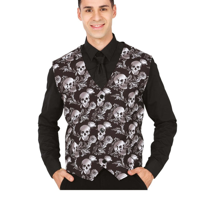 Halloween Gilet Heren Schedels van Fiestas Guirca koop je bij Partywinkel