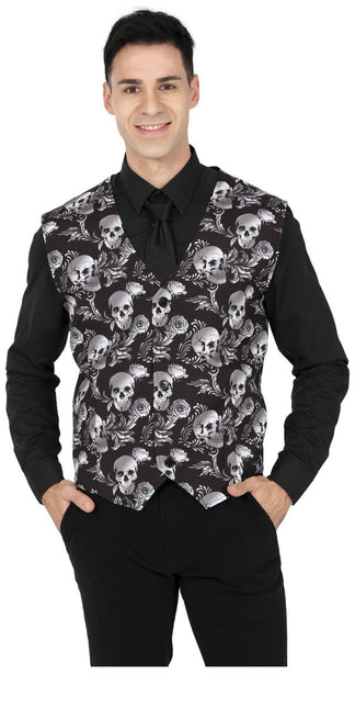 Halloween Gilet Heren Schedels van Fiestas Guirca koop je bij Partywinkel