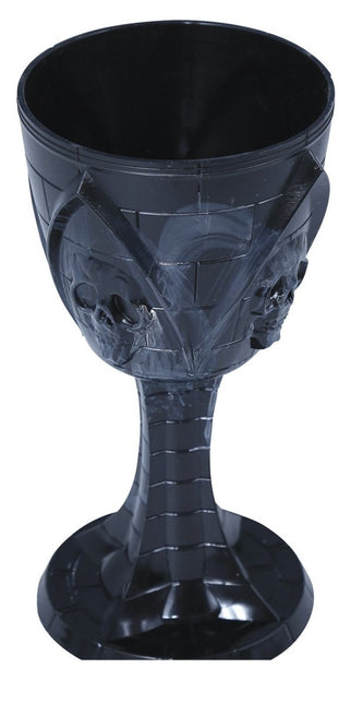 Halloween Glas Schedel 19cm van Fiestas Guirca koop je bij Partywinkel