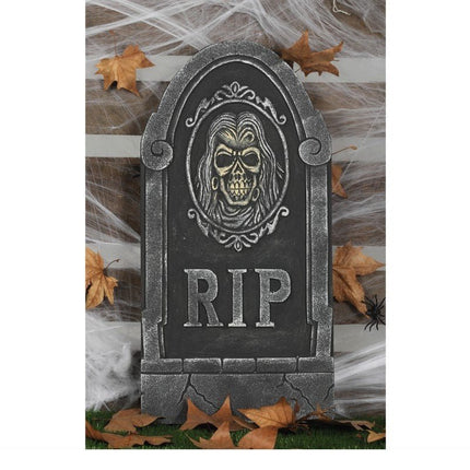 Halloween Grafsteen Schedel 65cm van Fiestas Guirca koop je bij Partywinkel