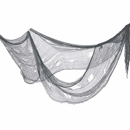 Halloween Grijze Gordijnen Stof 2,28m van Fiestas Guirca koop je bij Partywinkel
