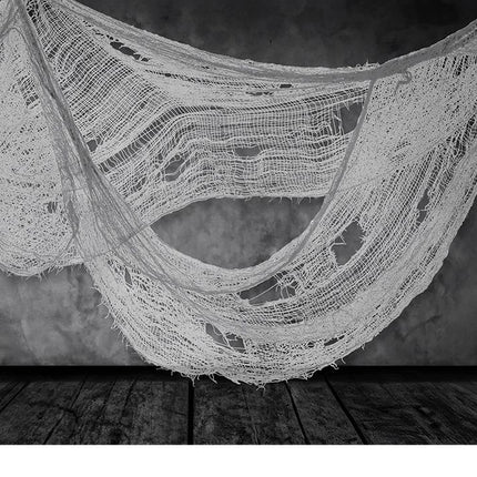 Halloween Grijze Gordijnen Stof 2,28m van Fiestas Guirca koop je bij Partywinkel