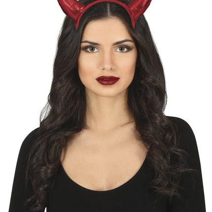 Halloween Haarband Duivelhorens Metallic van Fiestas Guirca koop je bij Partywinkel