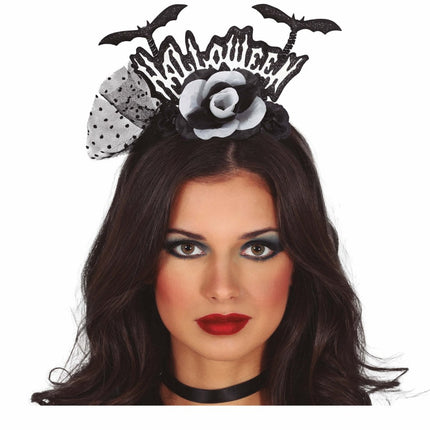 Halloween Haarband Halloween Vleermuizen En Bloem van Fiestas Guirca koop je bij Partywinkel