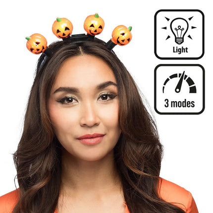 Halloween Haarband Pompoen Led van Boland koop je bij Partywinkel