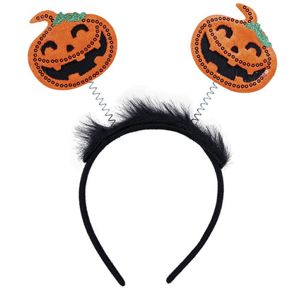 Halloween Haarband Pompoenen Pailletten van Fiestas Guirca koop je bij Partywinkel