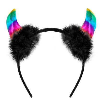 Halloween Haarband Regenboog Duivel van Widmann koop je bij Partywinkel