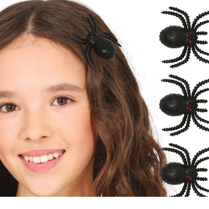 Halloween Haarclip Nep Spin 3cm 3st van Fiestas Guirca koop je bij Partywinkel