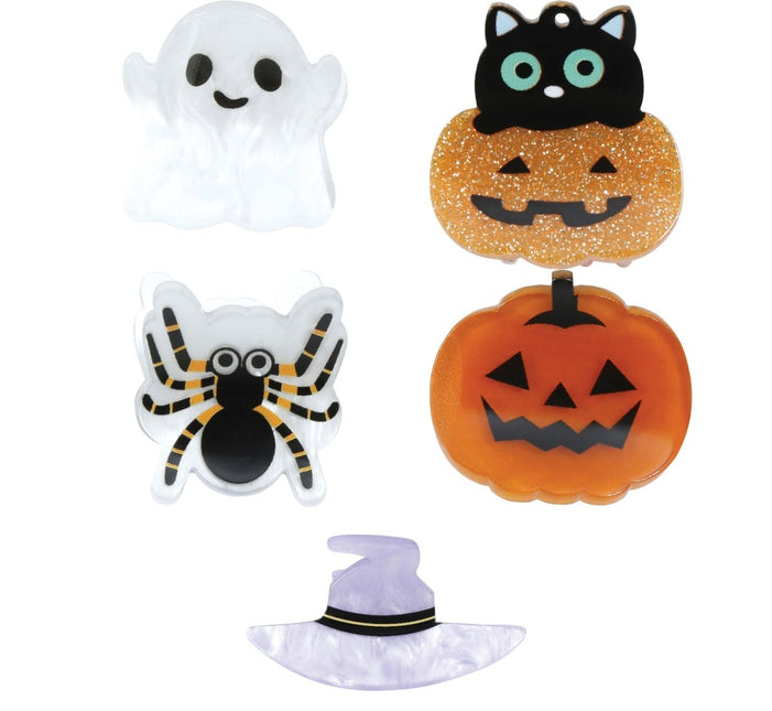 Halloween Haarclip Pompoen En Spook 5st van Fiestas Guirca koop je bij Partywinkel