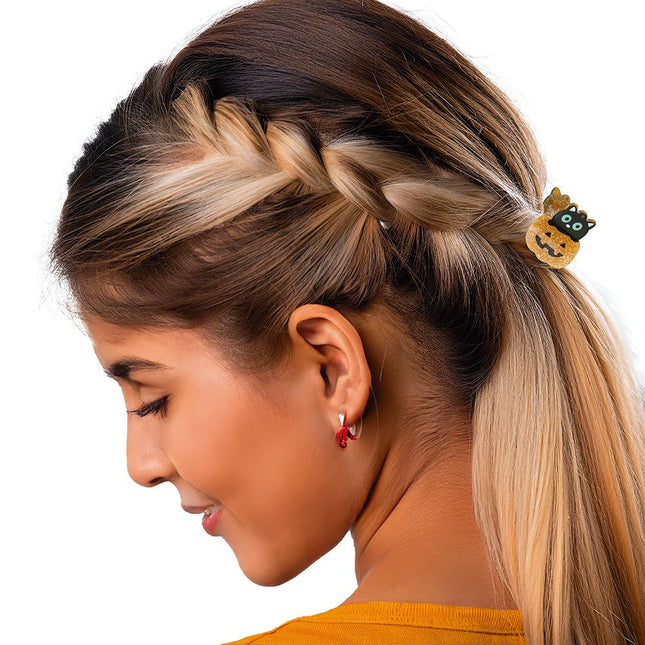 Halloween Haarclip Pompoen En Spook 5st van Fiestas Guirca koop je bij Partywinkel