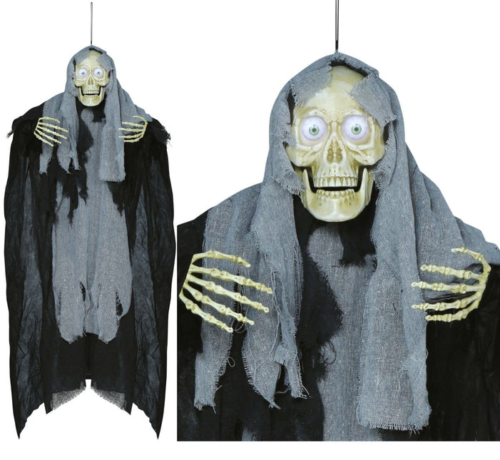 Halloween Pop Grijs Skelet 1,2m van Fiestas Guirca koop je bij Partywinkel