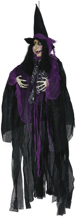 Halloween Pop Heks Met Licht En Geluid 1,2m van Fiestas Guirca koop je bij Partywinkel