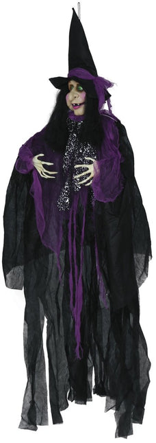 Halloween Pop Heks Met Licht En Geluid 1,2m van Fiestas Guirca koop je bij Partywinkel