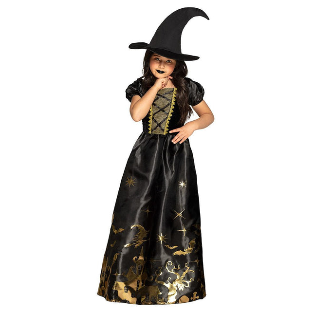 Halloween Heks Kostuum Kind Goud van Boland koop je bij Partywinkel