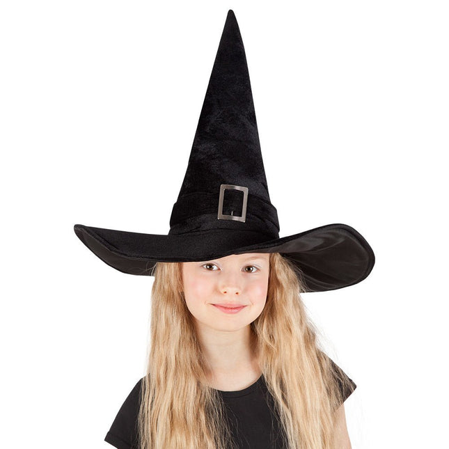 Halloween Heksen Hoed Kind Zwart van Boland koop je bij Partywinkel