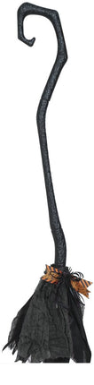 Halloween Heksenbezem Zwart Paars 90cm van Fiestas Guirca koop je bij Partywinkel