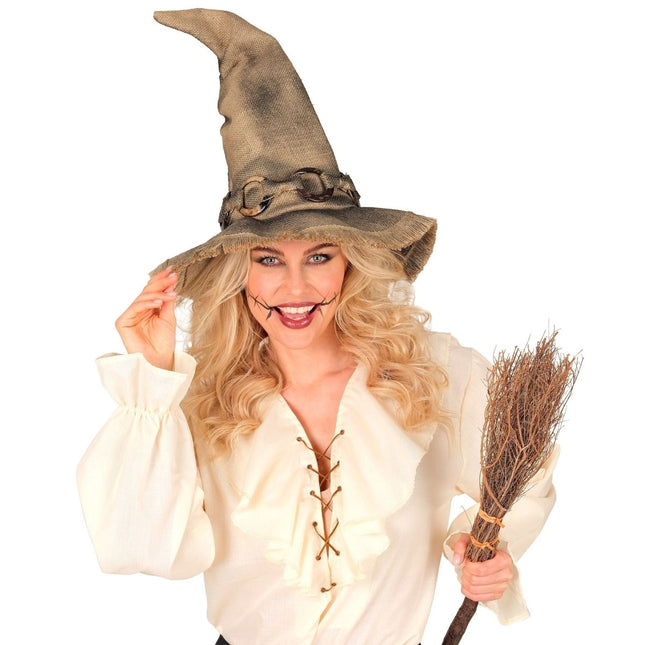 Halloween Heksenhoed Bruin van Widmann koop je bij Partywinkel
