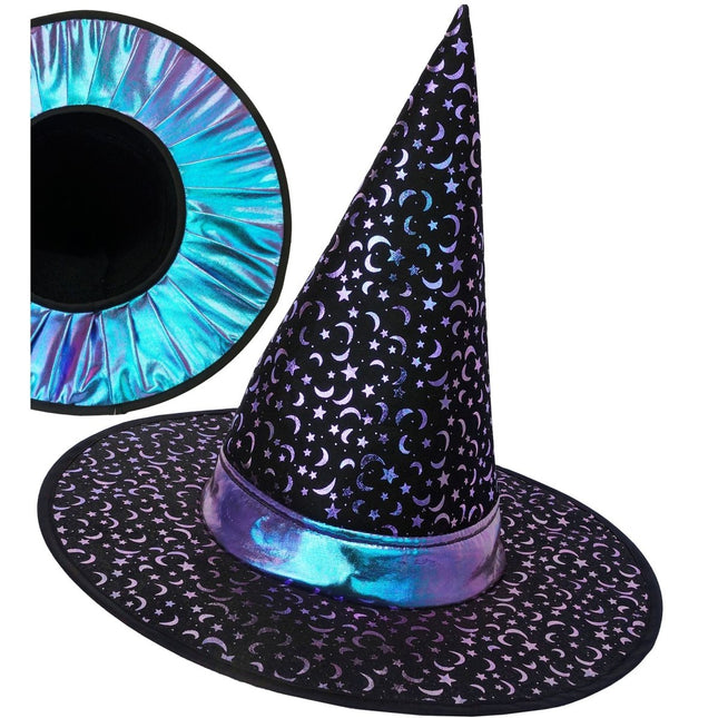 Halloween Heksenhoed Kind Sterren En Maan van Widmann koop je bij Partywinkel