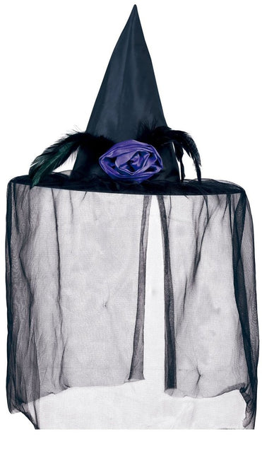 Halloween Heksenhoed Sluier van Fiestas Guirca koop je bij Partywinkel