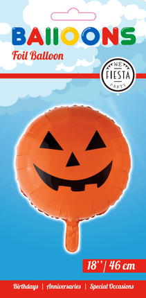 Halloween Helium Ballon Pompoen 45cm leeg van WeFiesta koop je bij Partywinkel